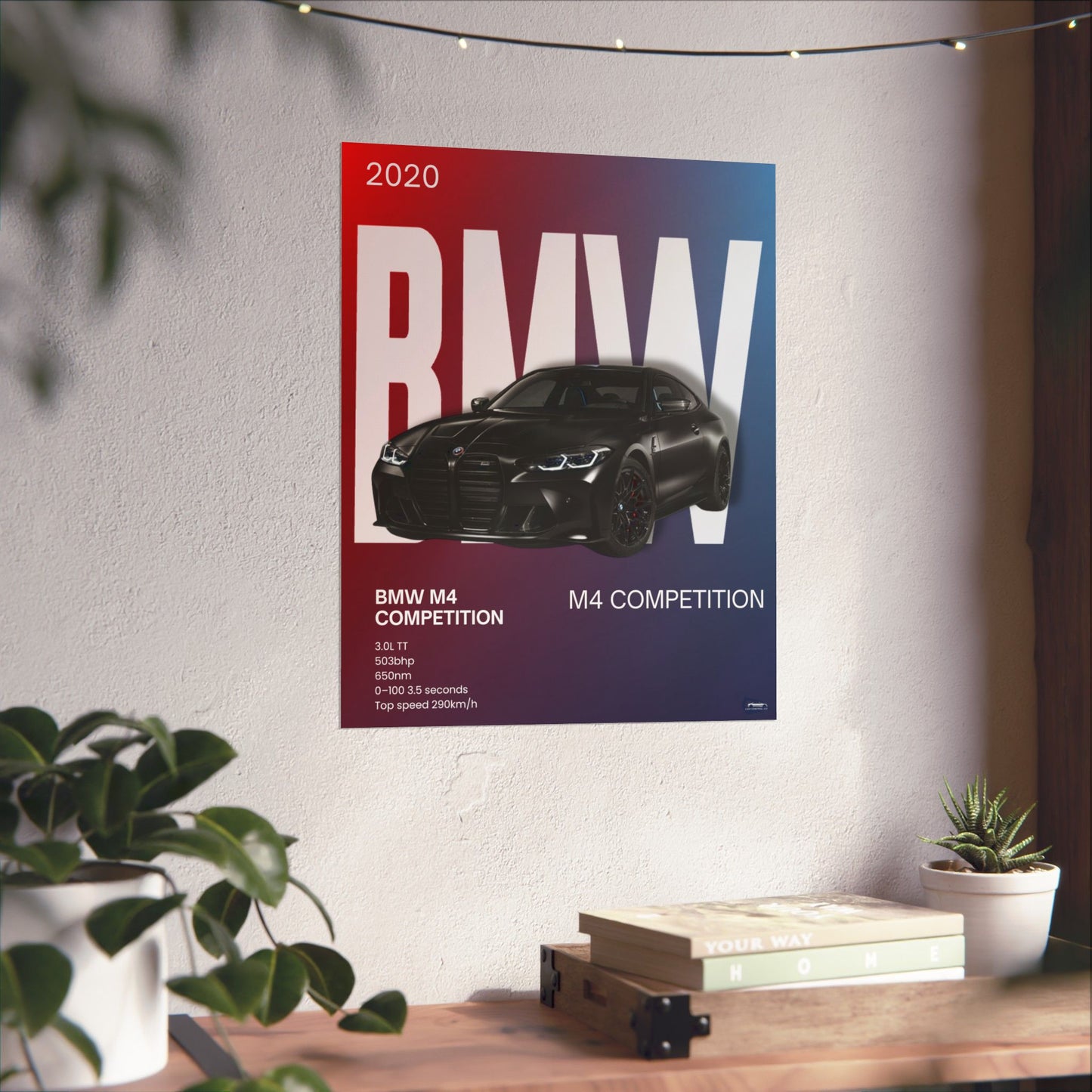 BMW M4 Competition Custom Poster