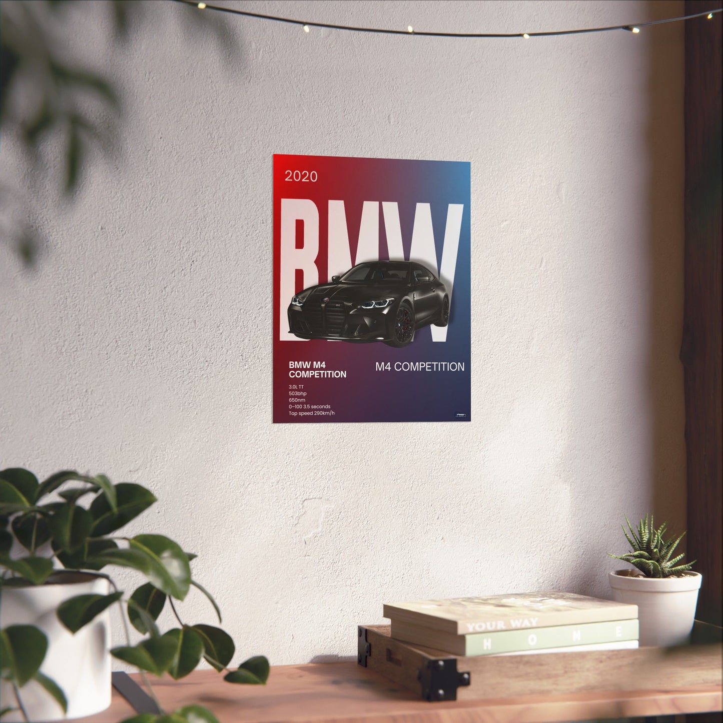 BMW M4 Competition Custom Poster