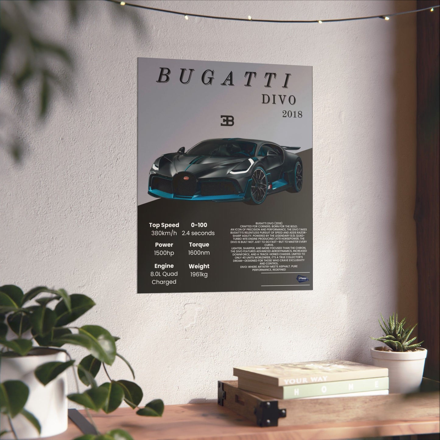 Bugatti Divo Custom Poster