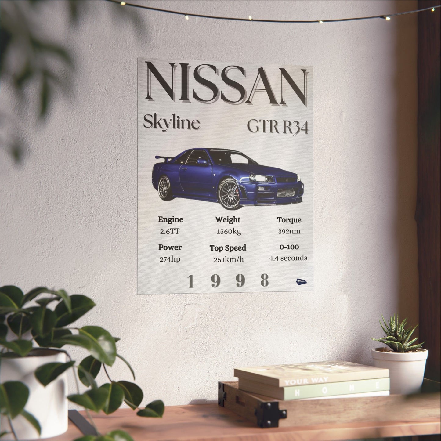 Nisssan GTR R34 Custom Poster