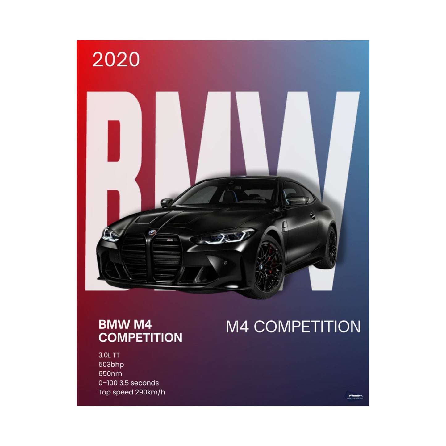 BMW M4 Competition Custom Poster