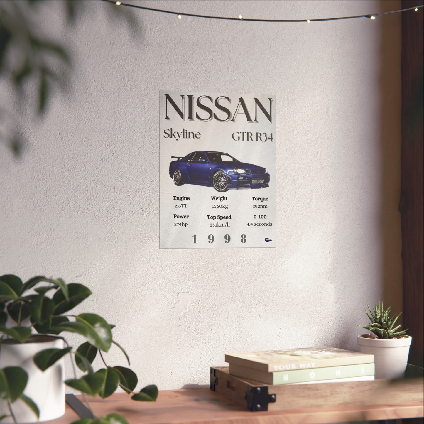 Nisssan GTR R34 Custom Poster