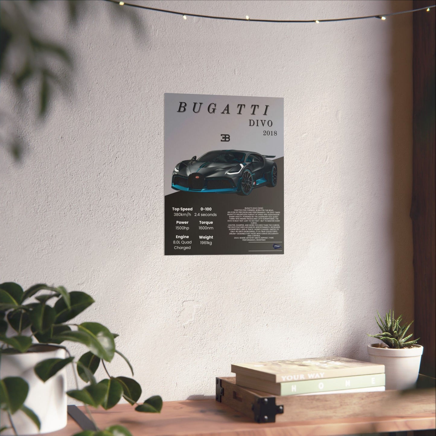 Bugatti Divo Custom Poster