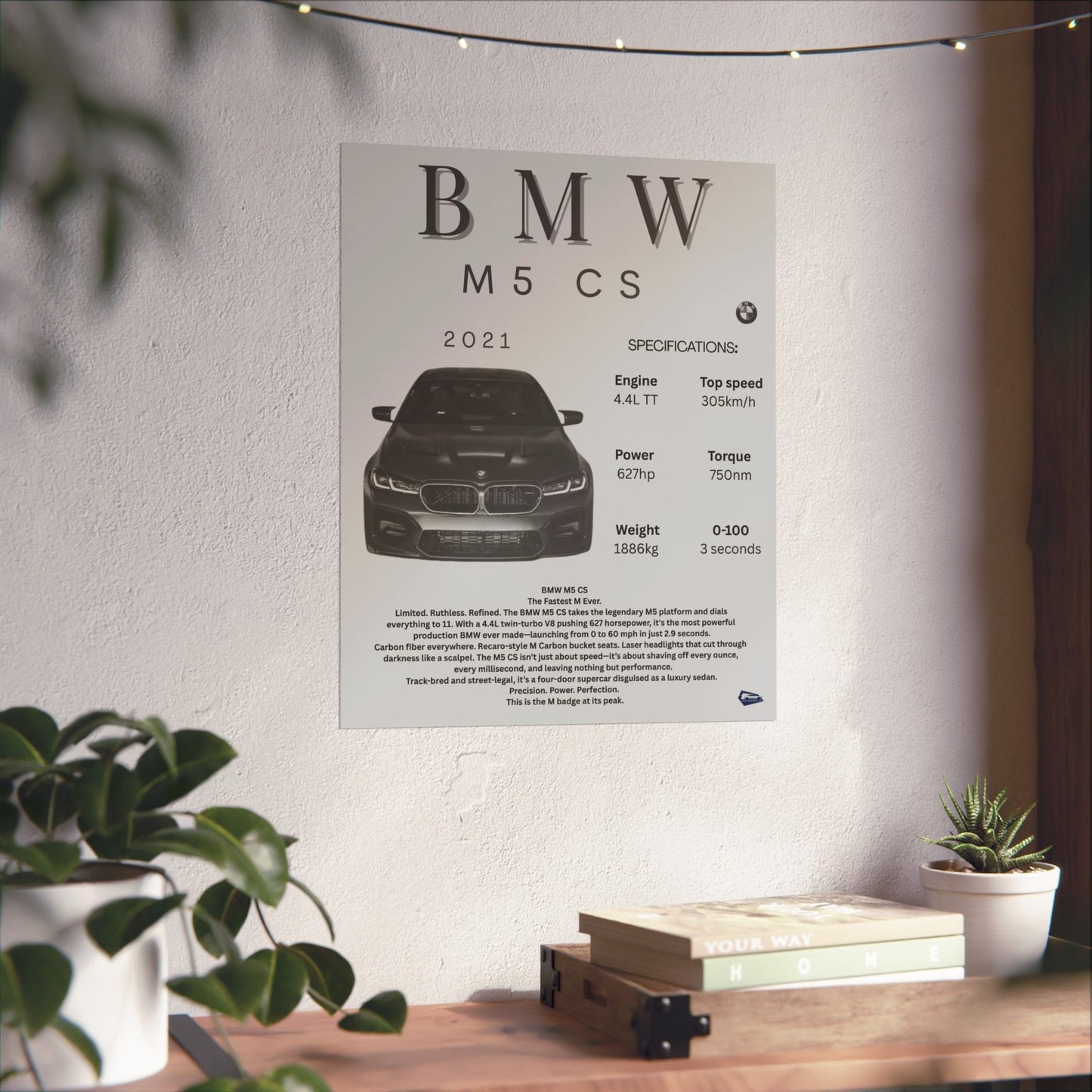 BMW M5 CS Custom Poster