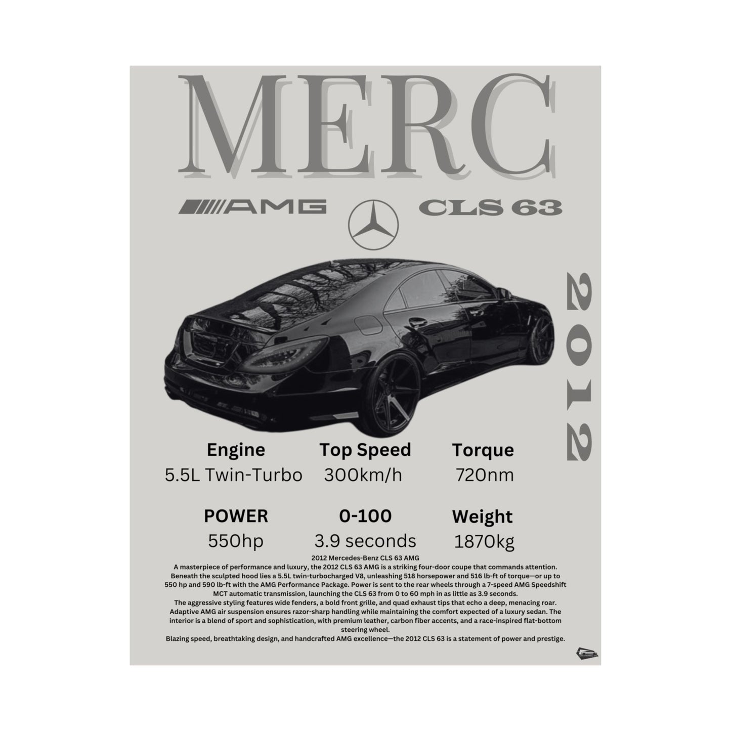 Mercedes CLS 63 AMG Custom Poster