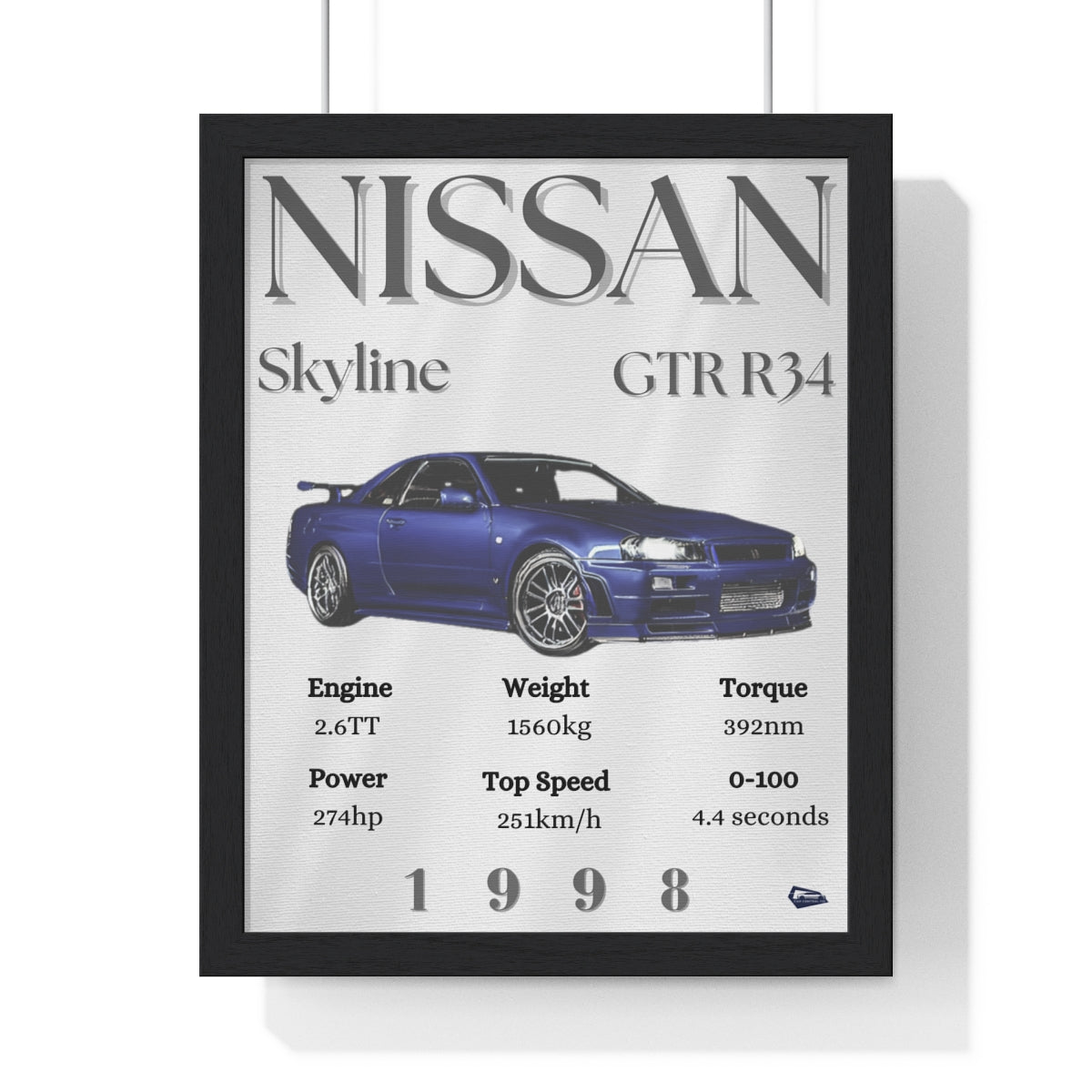 Nisssan GTR R34 Custom Poster