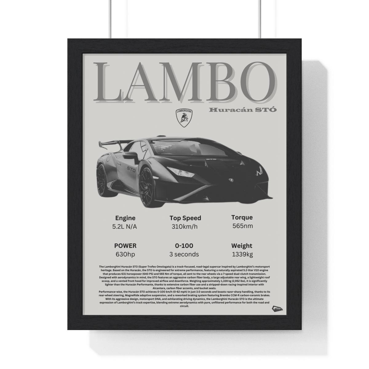 Lamborghini STO Custom Poster