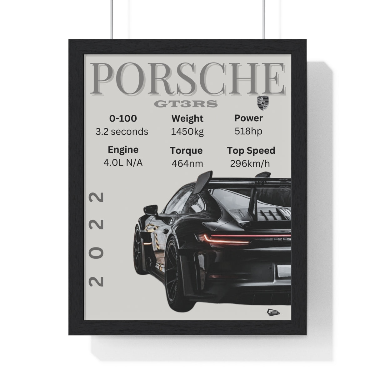 Porsche GT3RS Custom Poster